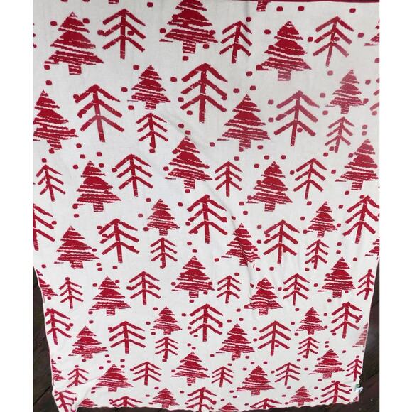 Celerie Kemble Christmas Tree Throw Blanket Reversible 60x72 - Picture 5 of 6